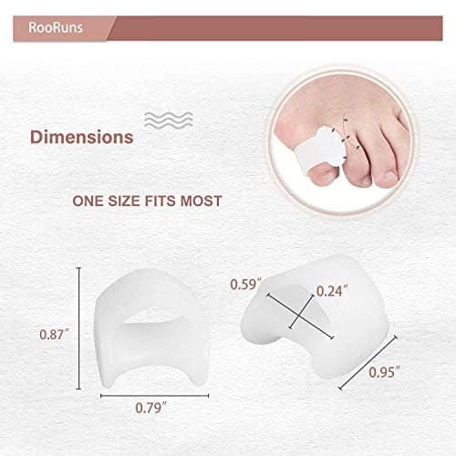 White Gel Toe Separators for Women with Overlapping Toes and Bunions
