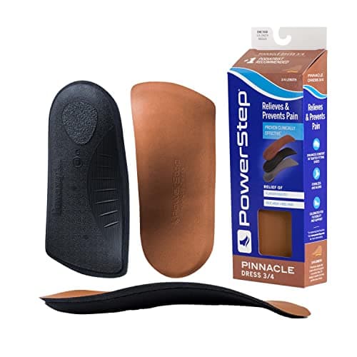 PowerStep Pinnacle 3/4 Dress Insoles, Arch Pain Relief & Support M9/W11