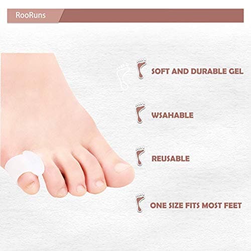 White Gel Toe Separators for Women with Overlapping Toes and Bunions