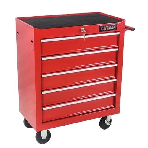Compact Multifunctional Tool Cart with 5 Drawers and Wheels for Efficient Organization