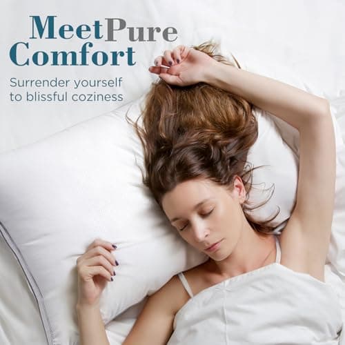 Viewstar King Size Cooling Bed Pillows Set, Hotel Quality for Side, Back, or Stomach Sleepers, White