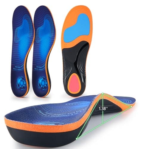 Arch Support Insoles for Men Women | Plantar Fasciitis Relief | 220Lbs | Running Walking Sneakers Work Boots — 2 Pairs | Purple
