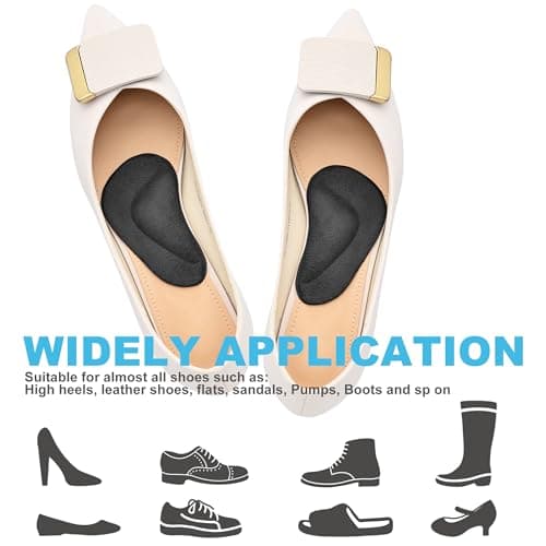 Black Gel Arch Support Insoles for Flat Feet and Plantar Fasciitis