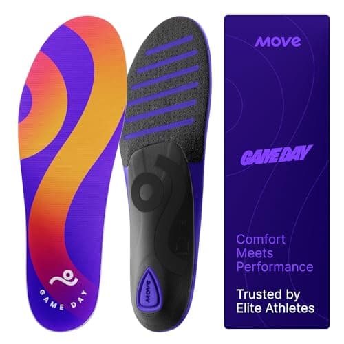 Move Game Day All-Purpose Support Insoles - Plantar Fasciitis, Running, Shock Absorption
