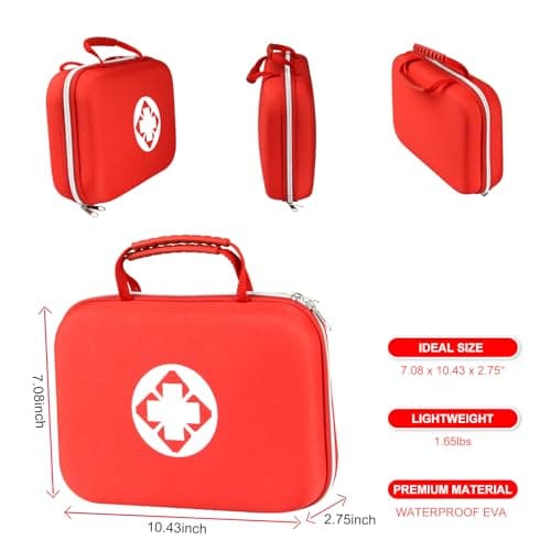 Red 300PCS Home & Hiking First Aid Kit for Emergency Gear