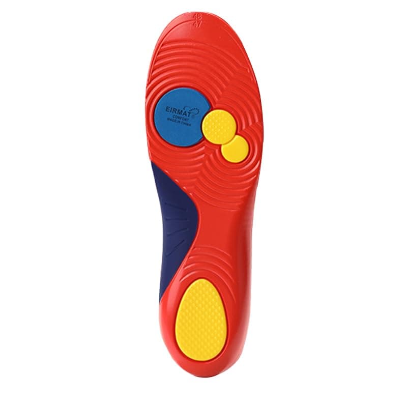 Plantar Fasciitis Insoles, Arch Support for Flat Feet, High Arch, and Foot Pain Relief — Red