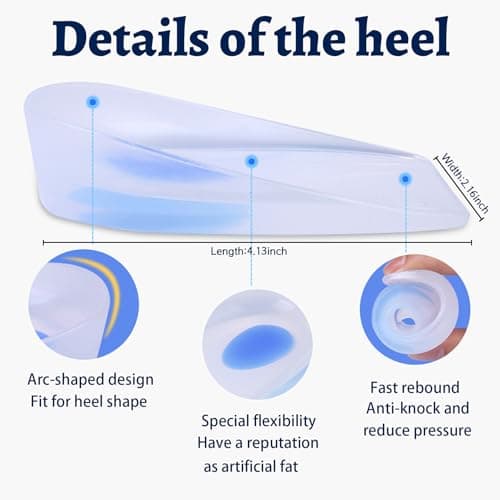 Silicone Gel Heel Cups for Plantar Fasciitis and Heel Pain