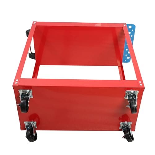 Heavy Duty Bright Red Steel Tool Cart, 400 LBS Capacity, Wheels for Garage/Workshop Organization