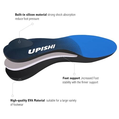 High Arch & Flat Feet Orthotics Inserts for Plantar Fasciitis Relief | Men's 9-9 1/2 | Women's 11-11 1/2