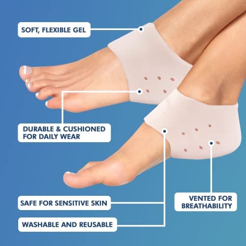 Gel Heel Guards for Pain Relief - Plantar Fasciitis - Soft Protectors