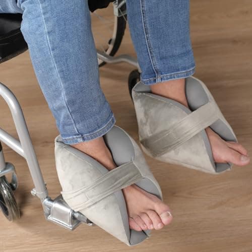 Fanwer Heel Protectors for Pressure Sores - Bedsores Relief, 2 Pcs, Gray