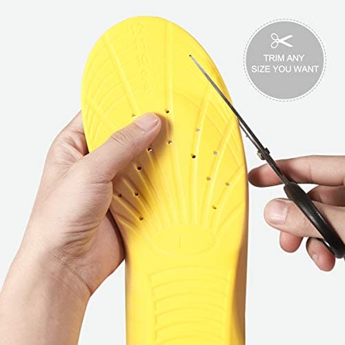 Memory Foam Insoles for Men Women Kids, Shock Absorption Pain Relief Breathable PU