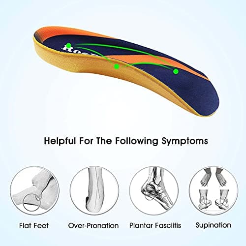 RooRuns Arch Support Insoles for Plantar Fasciitis and Flat Feet
