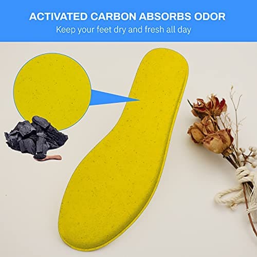 Memory Foam Shoe Insoles for Men's Work, Running & Hiking Boots, US Size 11