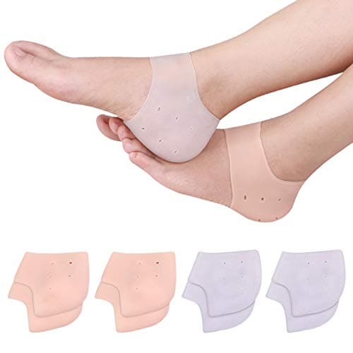 Unisex Silicone Heel Cups for Pain Relief and Cracked Heels