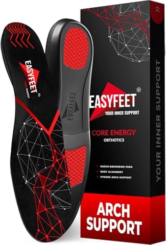 Anti-Fatigue Plantar Fasciitis Shoe Insoles - High Arch Support & Orthotics for Men & Women