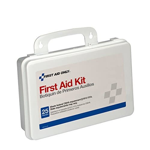 25-Person Emergency First Aid Kit - 6082, Office, Home, Construction, 95 Pieces, White