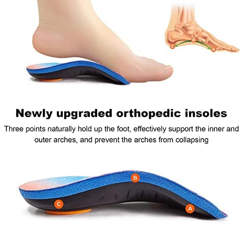 3/4 Length Orthotics Inserts for Arch Support & Plantar Fasciitis Relief