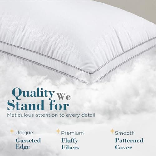 Viewstar King Size Cooling Bed Pillows Set, Hotel Quality for Side, Back, or Stomach Sleepers, White
