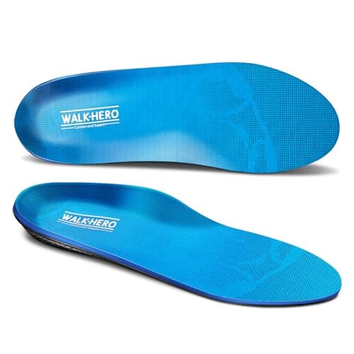 Walkhero High Arch Support Insoles, Blue, Relieve Plantar Fasciitis and Foot Fatigue (Men's 6-6 1/2 | Women's 8-8 1/2) — Light Blue