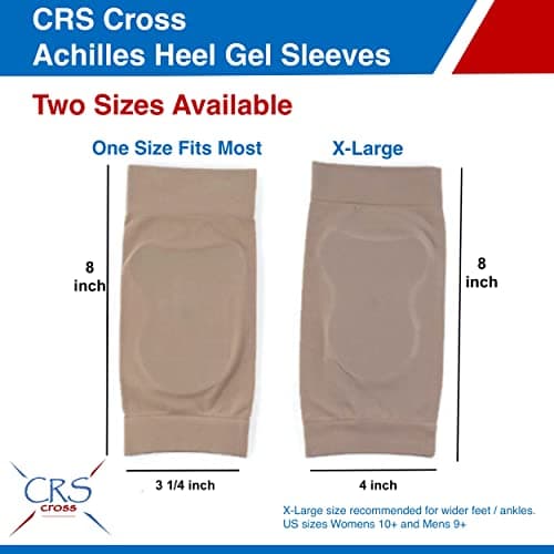 CRS Cross Achilles Heel Gel Sleeve - Premium Padding for Haglunds Bump, Tendonitis, and Bursitis Protection
