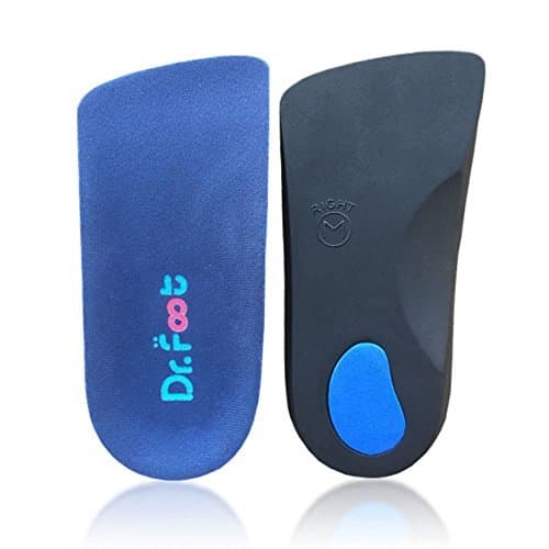 Dr. Foot's 3/4 Orthotics Insoles for Over-Pronation and Fallen Arches - 1 Pair (S - W7-8.5 | M5.5-7)