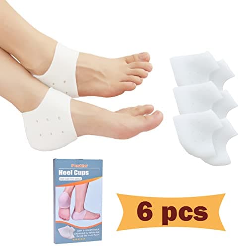 Gel Heel Cups - Plantar Fasciitis Inserts for Heel Pain (3 Pairs, FSA or HSA Eligible)