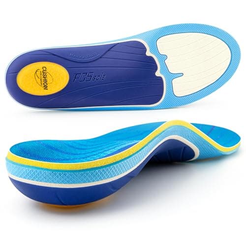 Heavy Duty Arch Pain Relief Insoles for Men Women - Plantar Fasciitis Orthotic Inserts — Blue