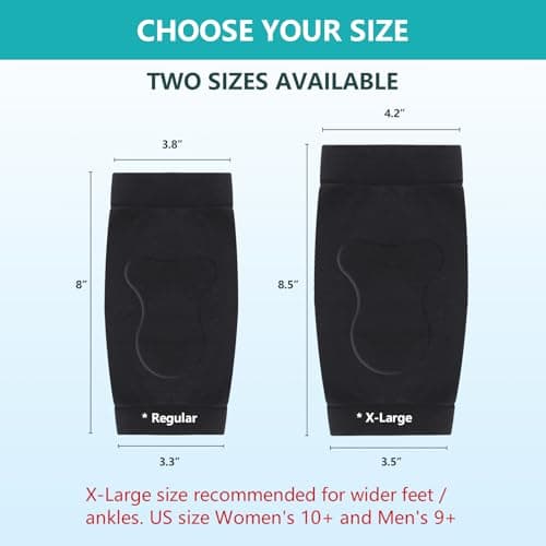 Achilles Tendon Heel Protector - Gel Compression Socks for Foot Pain - XL