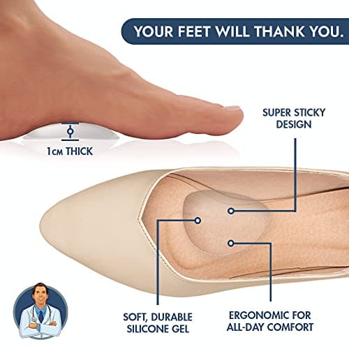 High Arch Support Insoles for Plantar Fasciitis - 6Pcs - Best for Flat Feet Relief