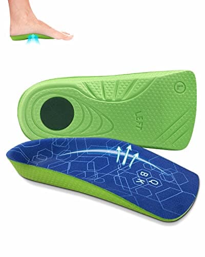 BKB High Arch Support Insoles, Plantar-Fasciitis Relief for Flat Feet and Overpronation
