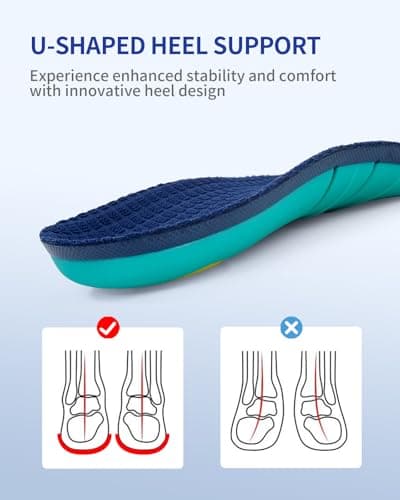 Plantar Fasciitis Relief Inserts, TPU Arch Support for Men & Women (Size S)