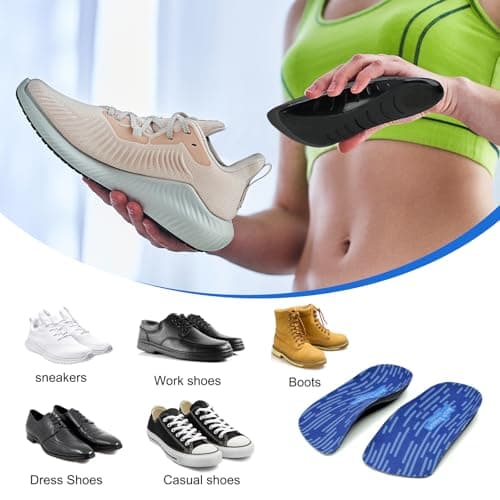 3/4 Length Orthotic Shoe Inserts for Heel & Foot Pain Relief