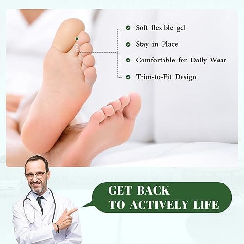 Gel Toe Caps: Toe Protectors for Women and Men - Cushions and Protects Toes