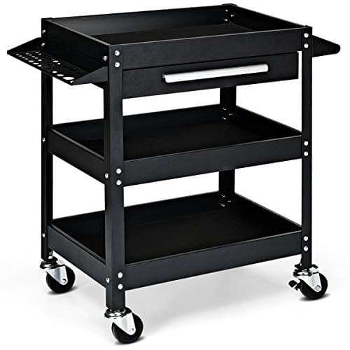 Goplus 3 Tier Rolling Tool Cart, 330 LBS Capacity — Black