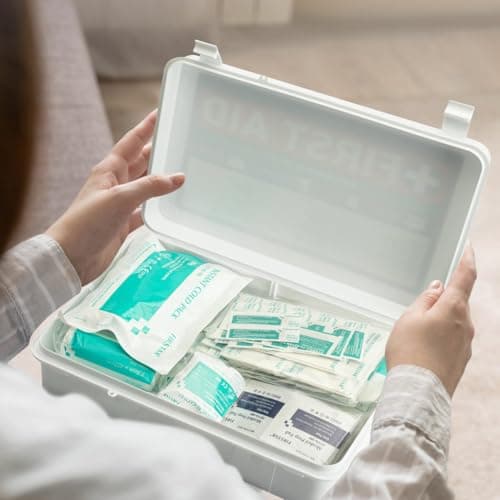 OSHA Compliant First Aid Kit, 200 Piece, Wall Mountable & Portable - Medium Case