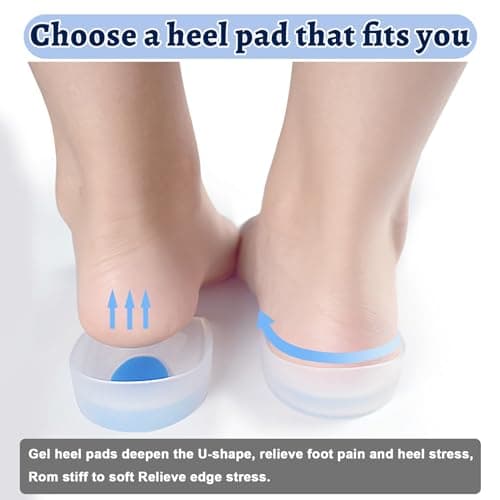 Silicone Gel Heel Cups for Plantar Fasciitis and Heel Pain