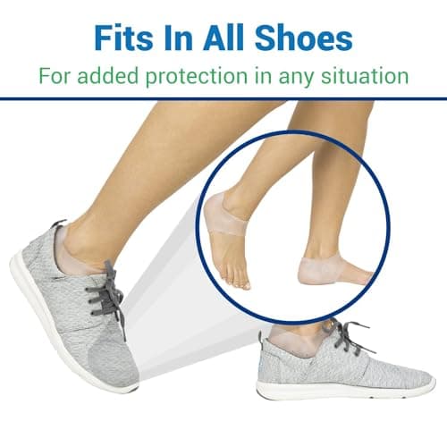 Silicone Heel Protectors (2 Pairs) - Gel Guard for Women and Men - Soft Cushion Support for Foot Issues