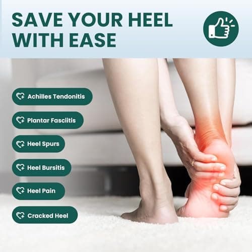Welnove Plantar Fasciitis Heel Cups - Arch Support, Heel Pain Relief for Shoes