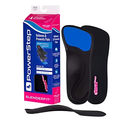 Slenderfit 3/4 Insoles for High Heels, Women's Arch Support Shoe Inserts — Black