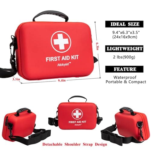 340 Piece Waterproof First Aid Kit for Home, Car, Travel, Outdoor Sports - Emergency Supplies