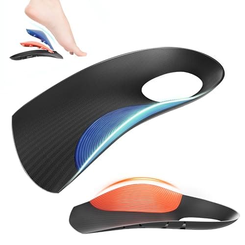 Removable High Arch Support Shoe Inserts for Plantar Fasciitis Relief - Men's/Women's L(Men8-9.5)