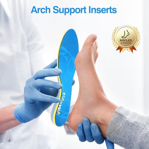 Plantar Fasciitis Insoles for Flat Feet & Arch Pain (Men 7-7 1/2 | Women 9-9 1/2)