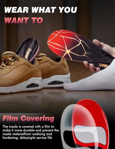 High Arch Support Insoles for Men and Women - Absorb Shock for Flat Feet (XL) 220+ lbs
