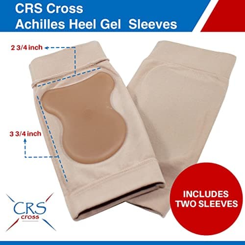 CRS Cross Achilles Heel Gel Sleeve - Premium Padding for Haglunds Bump, Tendonitis, and Bursitis Protection