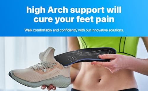 Arcure Heavy Duty Orthotic Insoles for Plantar Fasciitis and Flat Feet | 3.5cm Arch Support | Foot Pain Relief | Men's U