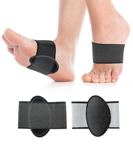 HiRui 2-Pack Arch Support Cushions for Flat & Fallen Arches - Plantar Fasciitis Relief