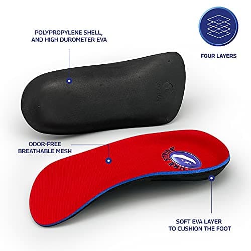 Pure Stride Professional 3/4 Length Orthotics for Men's 12-13 / Women's 14-15 - Arch, Heel & Metatarsal Support