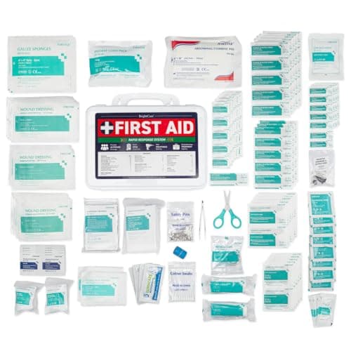OSHA Compliant First Aid Kit, 200 Piece, Wall Mountable & Portable - Medium Case