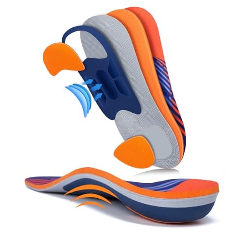 iFitna Classic Full-Length Orthotic Insoles with Arch Support Blue03 — Orange
